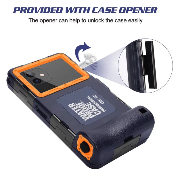 UrbanX Professional [15m/50ft] Swimming Diving Surfing Snorkeling Photo Video Waterproof Protective Case Underwater Housing for Sony Xperia XA2 Plus And all Phones Up to 6.9 Inch  with Lanyard