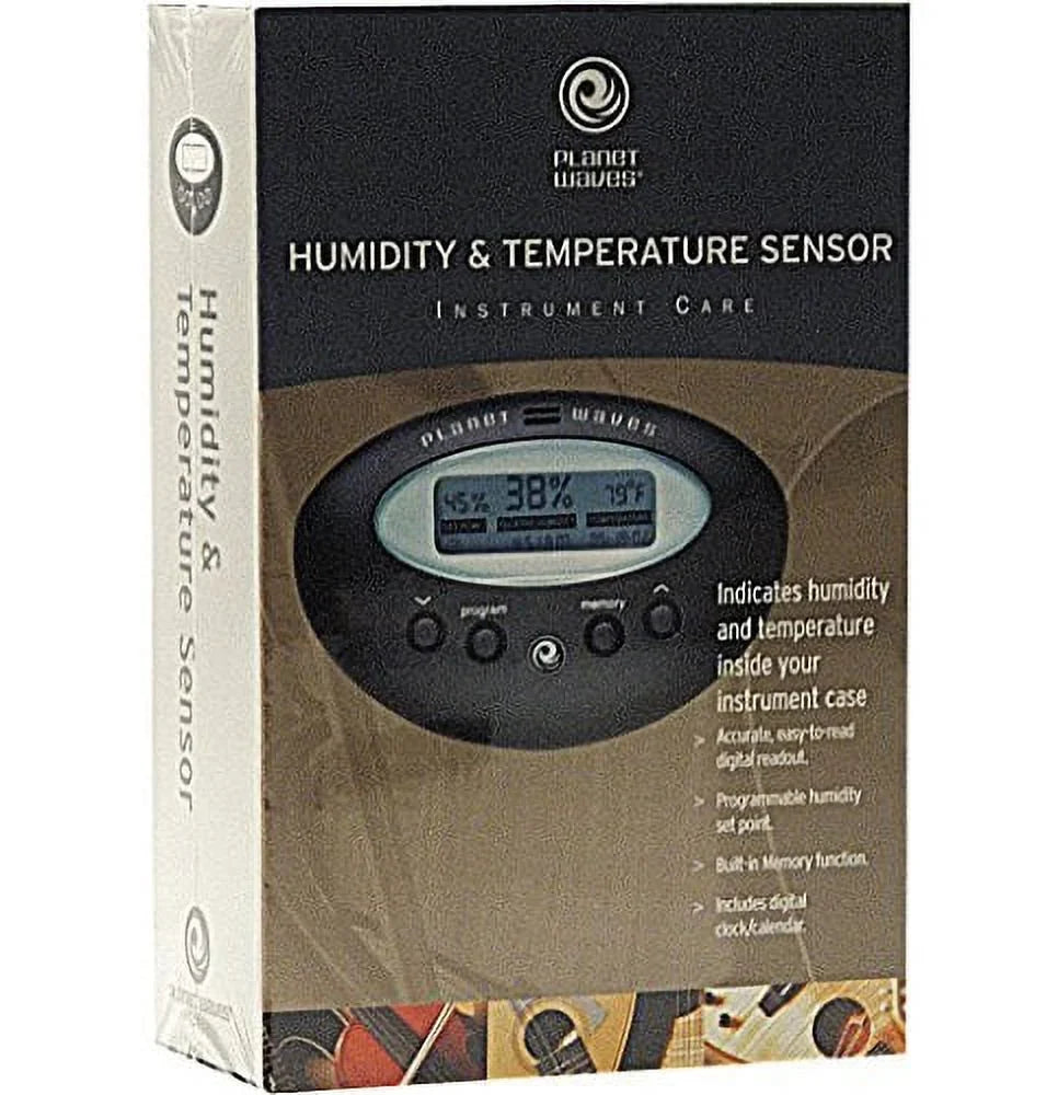 Planet Waves Humidity & Temperature Sensor, Easy to Read Digital Display, -