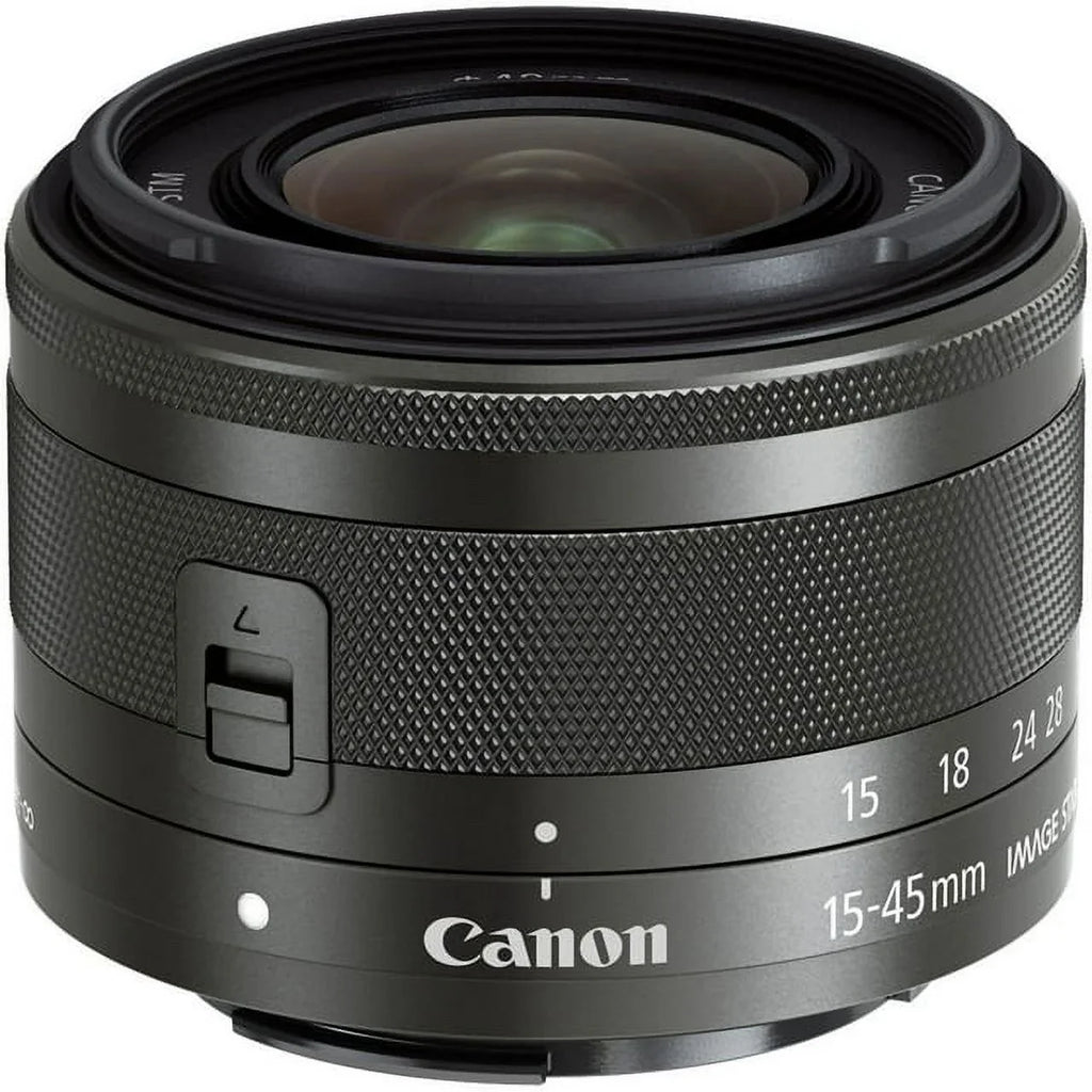 Canon -M 15-45mm f/3.5-6.3   Lens (Graphite) - DealExpo Advanced Bundle