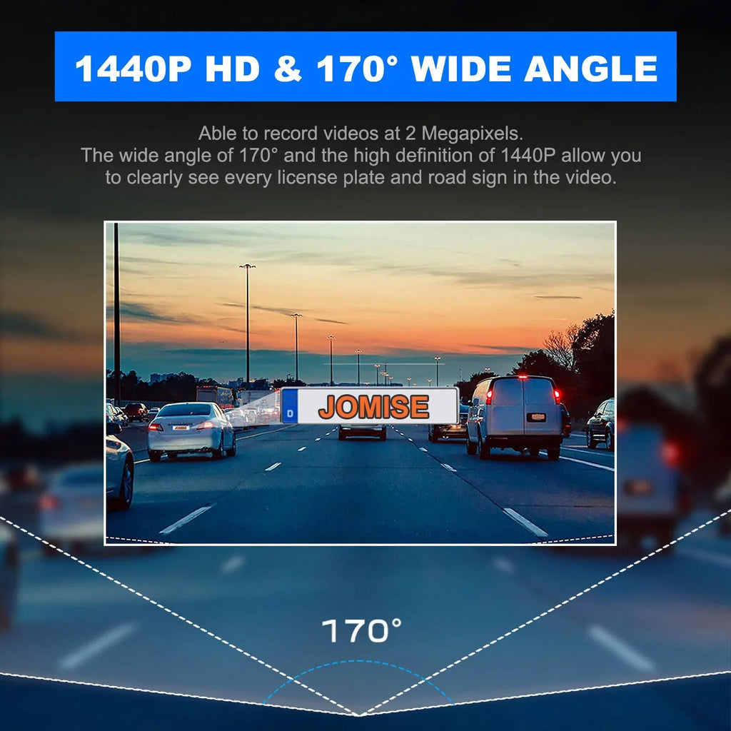 A1-2K Smart Dash Cam 2K 1440P Built-in WiFi Car Camera  Control Loop Recording G-Sensor Night Vision Support 128G