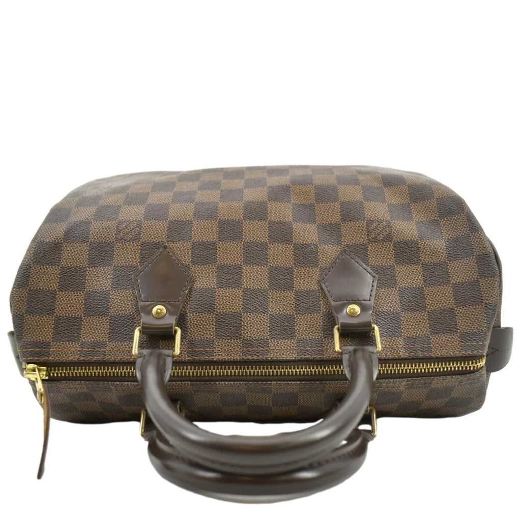 Pre-owned   Speedy 25 Damier Ebene Satchel Bag Brown