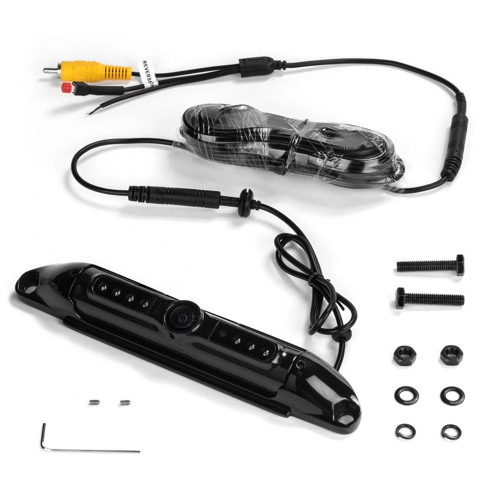 VTL420CIR - Bar-Type License Plate Backup Camera with Night Vision and Parking Lines (Black)