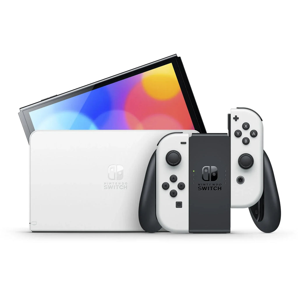 Nintendo Switch  Console White with Super Mario Party and Screen Cleaning Cloth - Import with  Plug