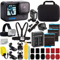 GoPro HERO10 (Hero 10) Black with Deluxe Accessory Bundle: 3x Replacement Batteries, Dual  Charger, Underwater  Light with Bracket, Water Resistant Action Camera Case, & Much More