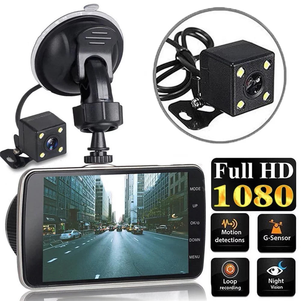 Mabozo Dash Cam Front and Rear,Driving Recorder Dual Dash Cam Dashboard Camera Full  170° Wide Angle Backup Camera with Night Vision