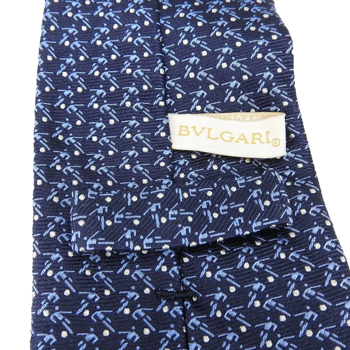 Pre-Owned  Necktie Silk Navy Blue Men's (Good)