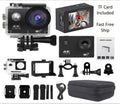 Action Camera  1080P Sports Camera Under 30M Waterproof,  Card, Battery, Carry Case Included