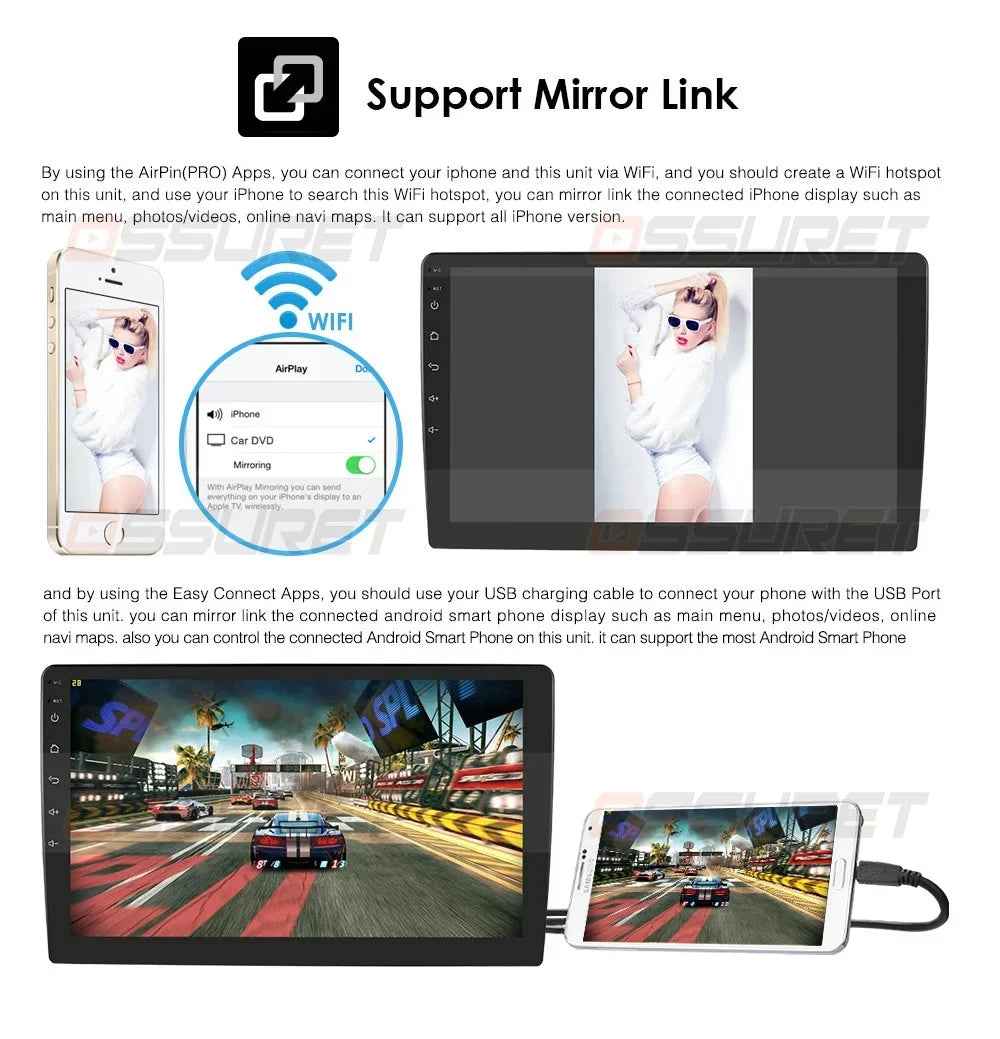 For Mitsubishi Lancer 2007 2008 2009 2010 2011 2012 Android 12 Wifi 2+32GB Car Stereo Radio CarPlay  Navigation Player
