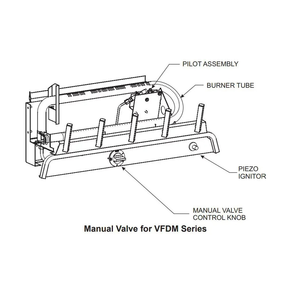 Empire  24 in. Manual Refractory Log Set with Vented & Vent-Free Burner, Natural Gas - 7 Piece