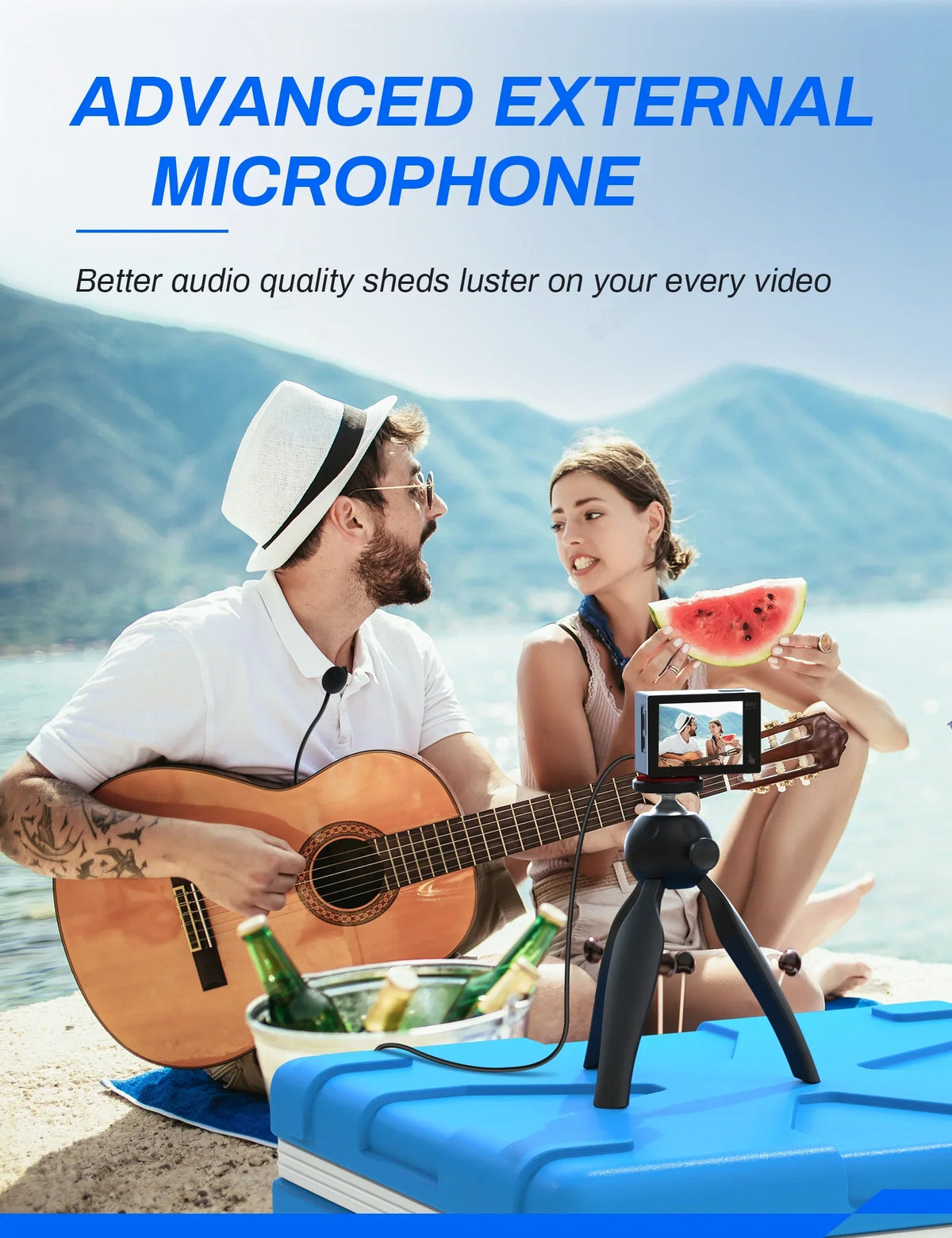 Action Camera 4K 24MP WiFi Vlogging Camera Underwater 40M with Remote Control IP68 Waterproof Case