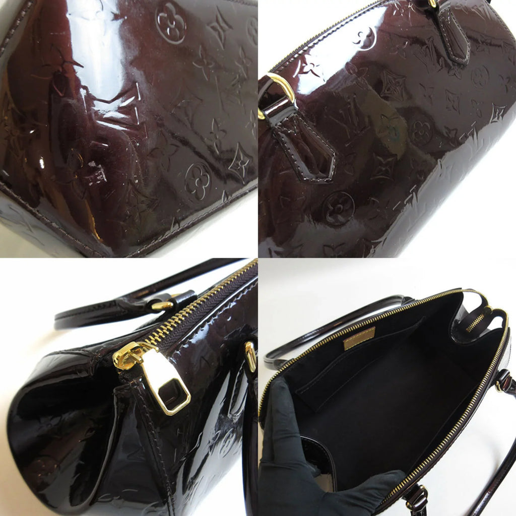 Pre-Owned Louis Vuitton Sherwood  Amaranto Dark Purple Handbag Semi-Shoulder Women's Monogram Verni M91493  (Good)