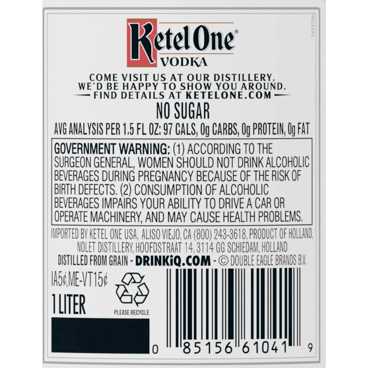 Ketel One Vodka, 1 L, 40%
