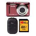 Kodak  Friendly Zoom FZ53 Digital Camera (Red) with Case and Memory Card