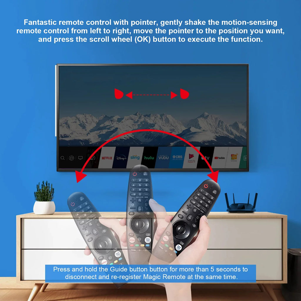 '-MR20GA New Voice Magic Replacement Remote Control for     NanoCell 4K 8K Models Netflix and Prime Video Hot Keys, Google/Alexa, with Pointer Function