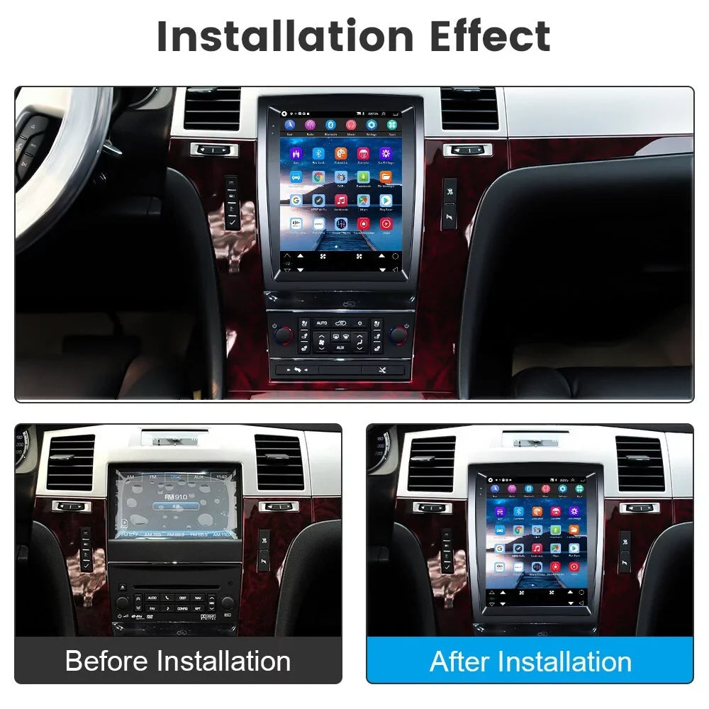 Podofo 2+32G for Cadillac /Escalade 2007-2012 Wireless Carplay Android Auto 9.7'' Touchscreen Car Stereo Radio Android    Bluetooth ,  Backup Camera
