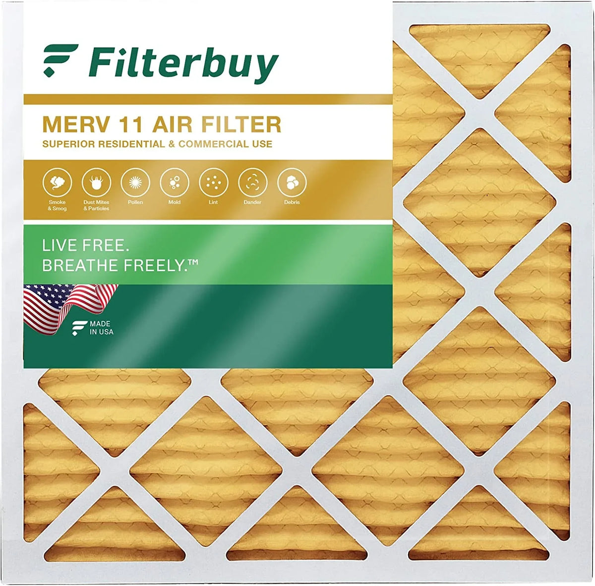 Filterbuy 20x20x4  11 Pleated   Furnace Air Filters (1-Pack)