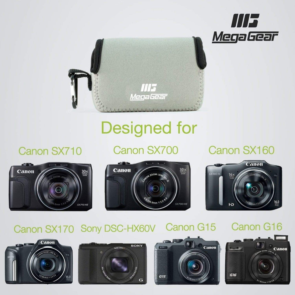 MegaGear Canon PowerShot SX720 , SX710 , Sony -HX60V, -HX50V, Canon SX700 , G16, SX170 , G15, SX160  Neoprene Camera Case