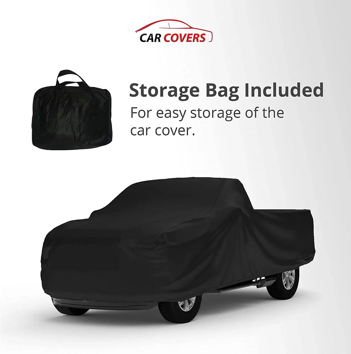 Indoor Truck Cover Compatible with 2020 Chevrolet Silverado 2500 Crew Cab, 8 Ft Bed - Black Satin - Ultra Soft Indoor Material - Keep Vehicle Looking Between Use - Includes Storage Bag