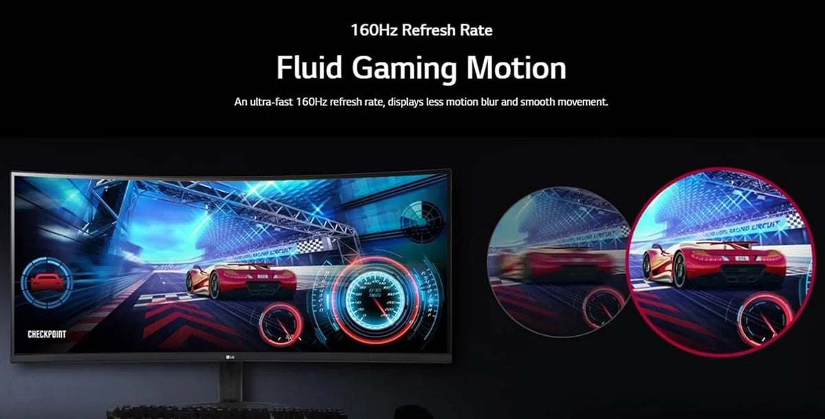 34'' Curved Gaming Monitor, 160 Hz Refresh Rate, 99% sRGB, 3440 x 1440 Display,  10,  FreeSync Premium, Bundle With Cefesfy