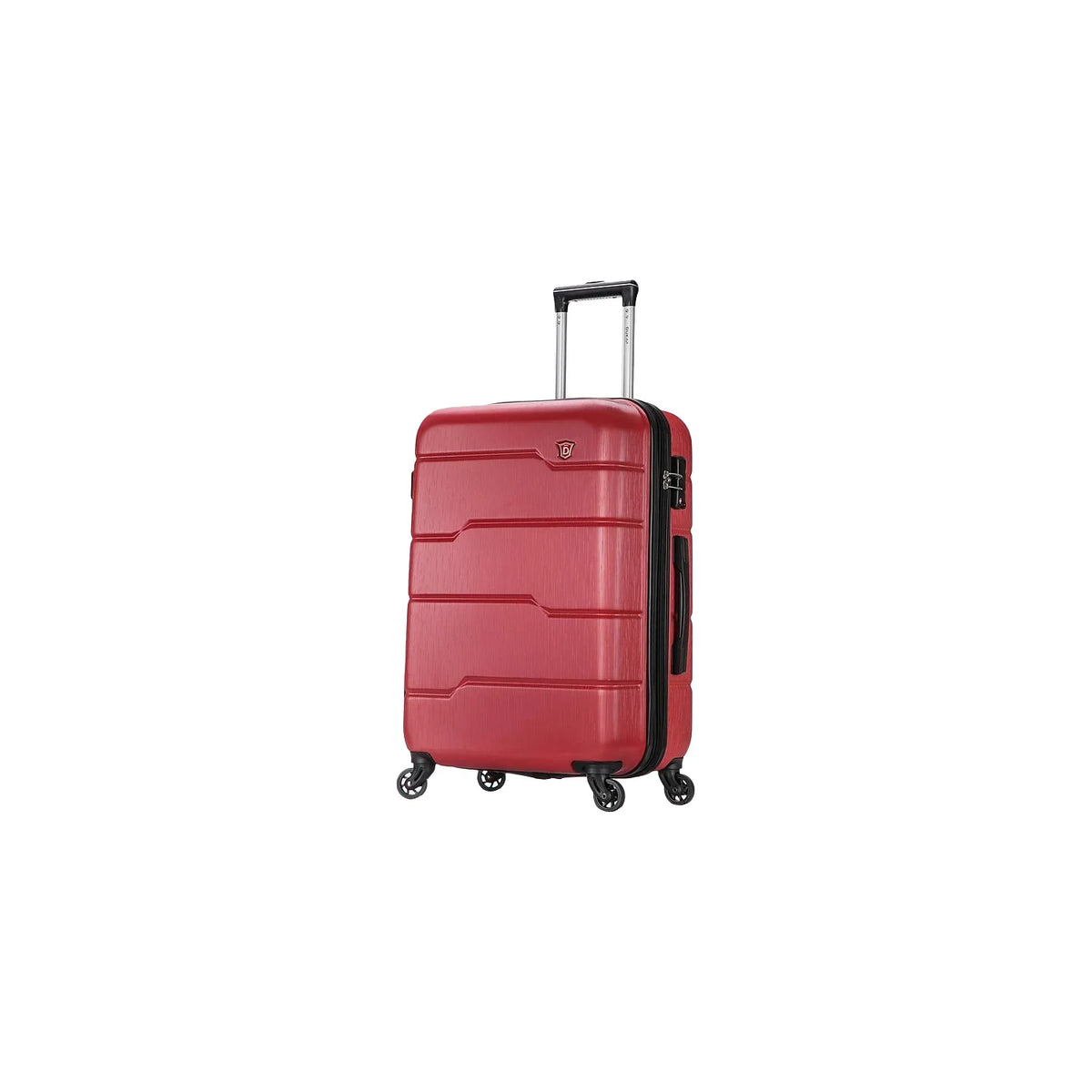 / Plastic 4-Wheel Spinner Luggage Red (DKROD00M-)