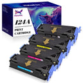 HaloFox Compatible For 4 Pack High Quality Toner Q6000A for  LaserJet 124A 1600 2600 2600n 2605 2605dtn Printer