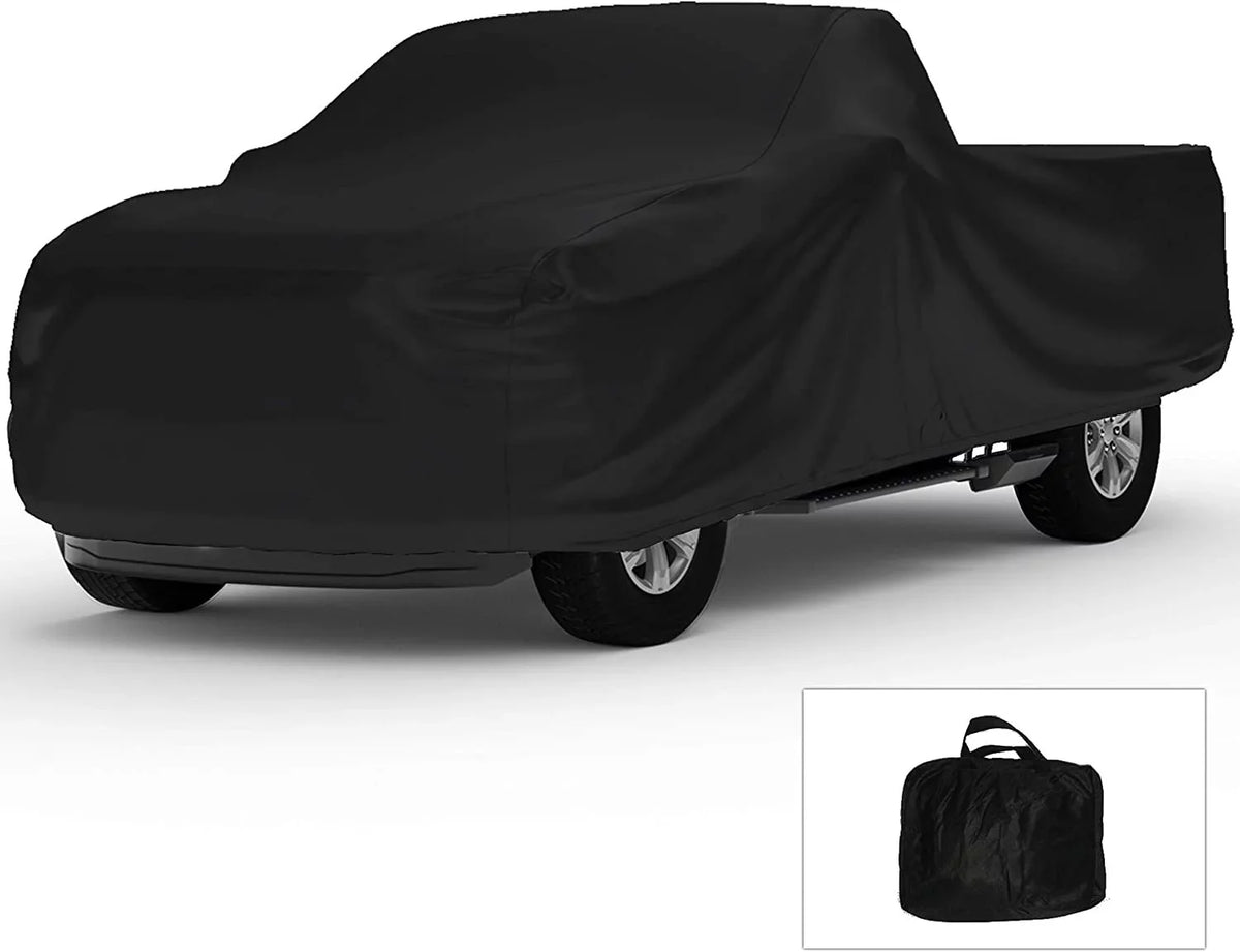 Indoor Truck Cover Compatible with 2020 Chevrolet Silverado 2500 Crew Cab, 8 Ft Bed - Black Satin - Ultra Soft Indoor Material - Keep Vehicle Looking Between Use - Includes Storage Bag