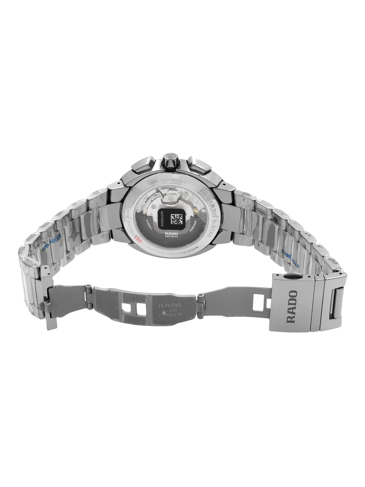 Rado D-Star Ceramic Gray Silver Dial Chronograph Automatic Mens Watch R15198102