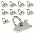 Cargo Mall 10-Pack Heavy Duty Steel E-Track O Ring Tie-Down Anchors w/ E Track Spring Fitting Attachments, O-Rings, Tie Down Cargo Loads to ETrack TieDown System in Trailer, Truck, Van, Pickup
