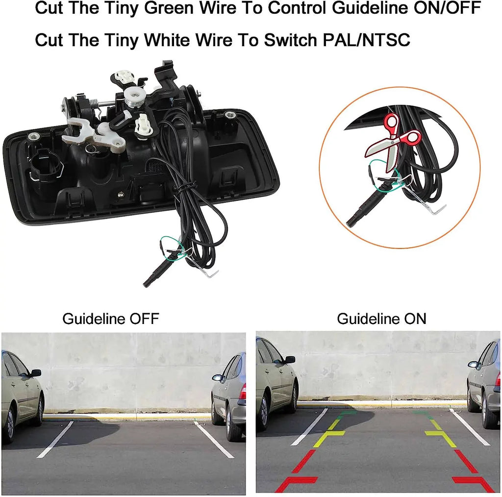 Tailgate Handle Backup Camera Rear View for 2014-2018 Chevrolet Silverado  Sierra 1500 Park Assist Camera