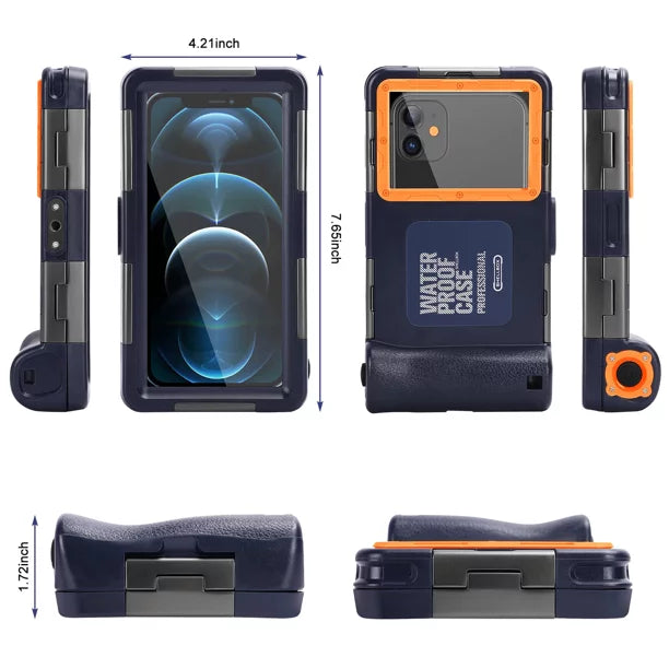 UrbanX Professional [15m/50ft] Swimming Diving Surfing Snorkeling Photo Video Waterproof Protective Case Underwater Housing for Panasonic Eluga A2 And all Phones Up to 6.9 Inch  with Lanyard