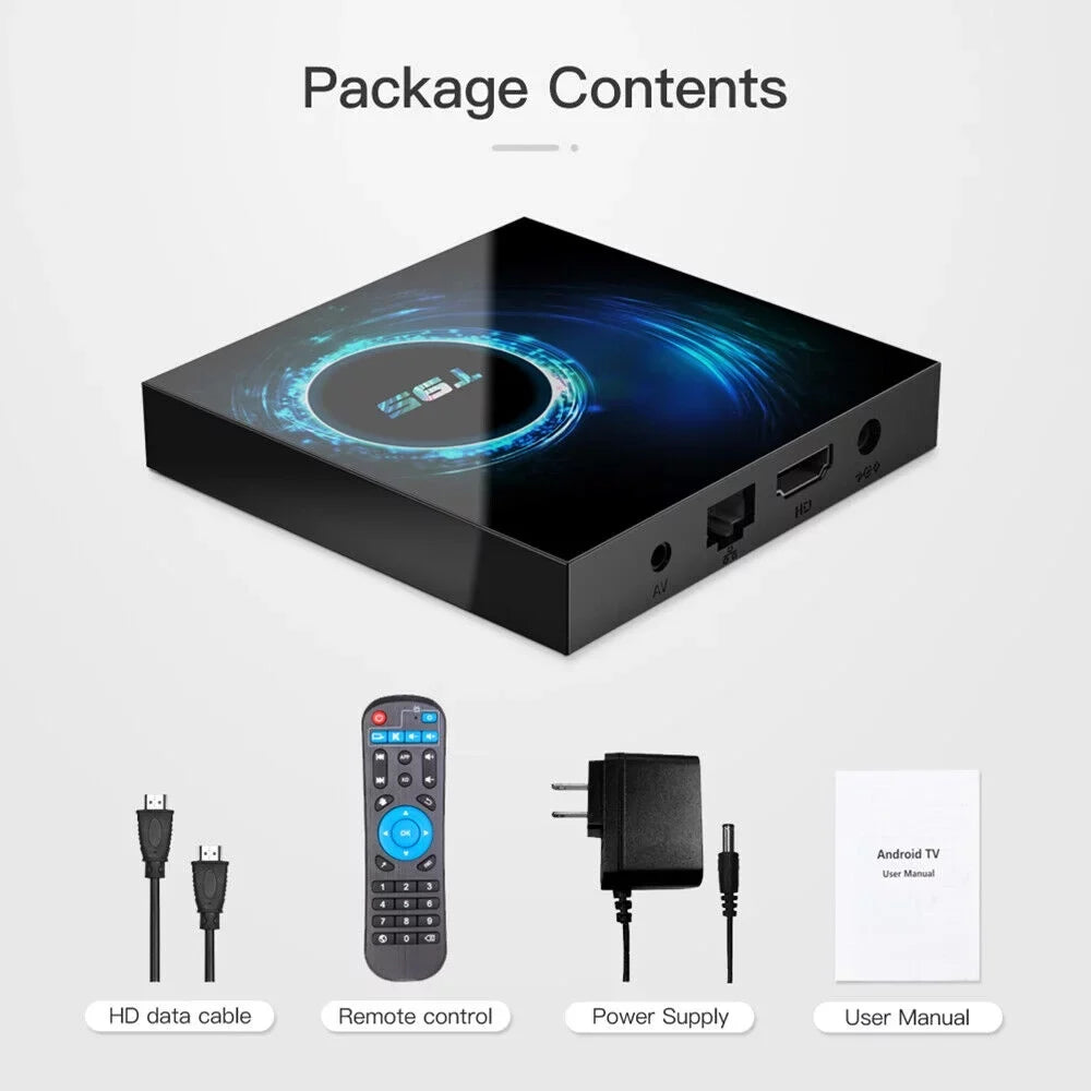 JahyShow T95 Android 10.0  Box - Living Room, Smart Quad-Core Media, 4GB+64GB, Streaming Ease