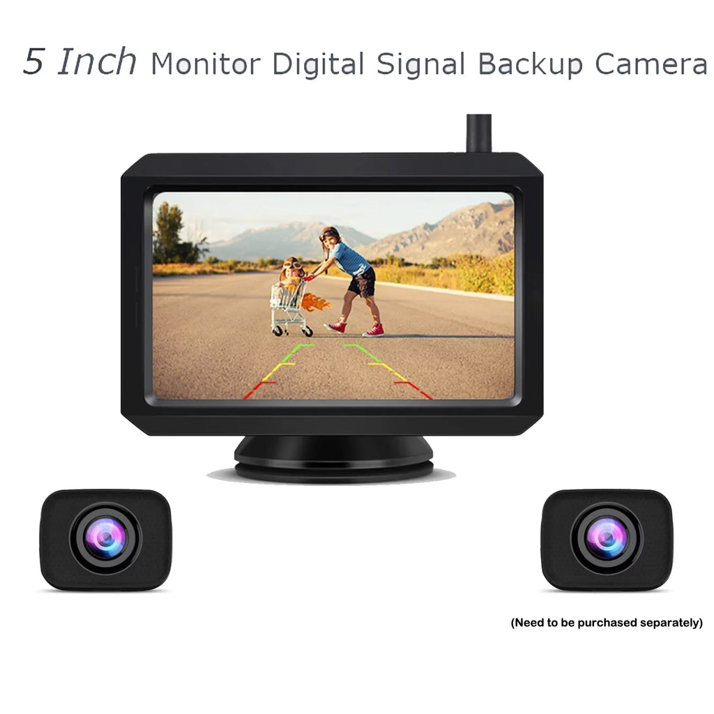 Wireless Digital BackUp Camera Kit, Dual Camera Channels Trailer Reverse Cameras, Waterproof Rear View Camera for Truck, , Car, Camper,Trailer