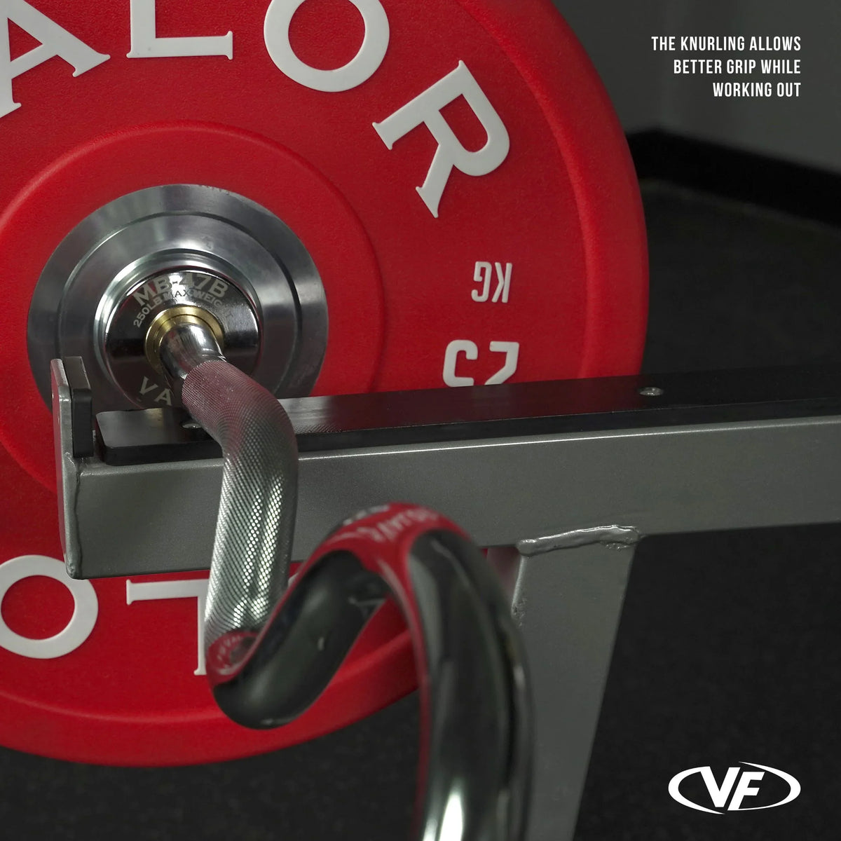 Valor Fitness 47"  Curl Bar -28mm Streel Knurled Hand Grip for Triceps Arm Curls and Upper Body Workout