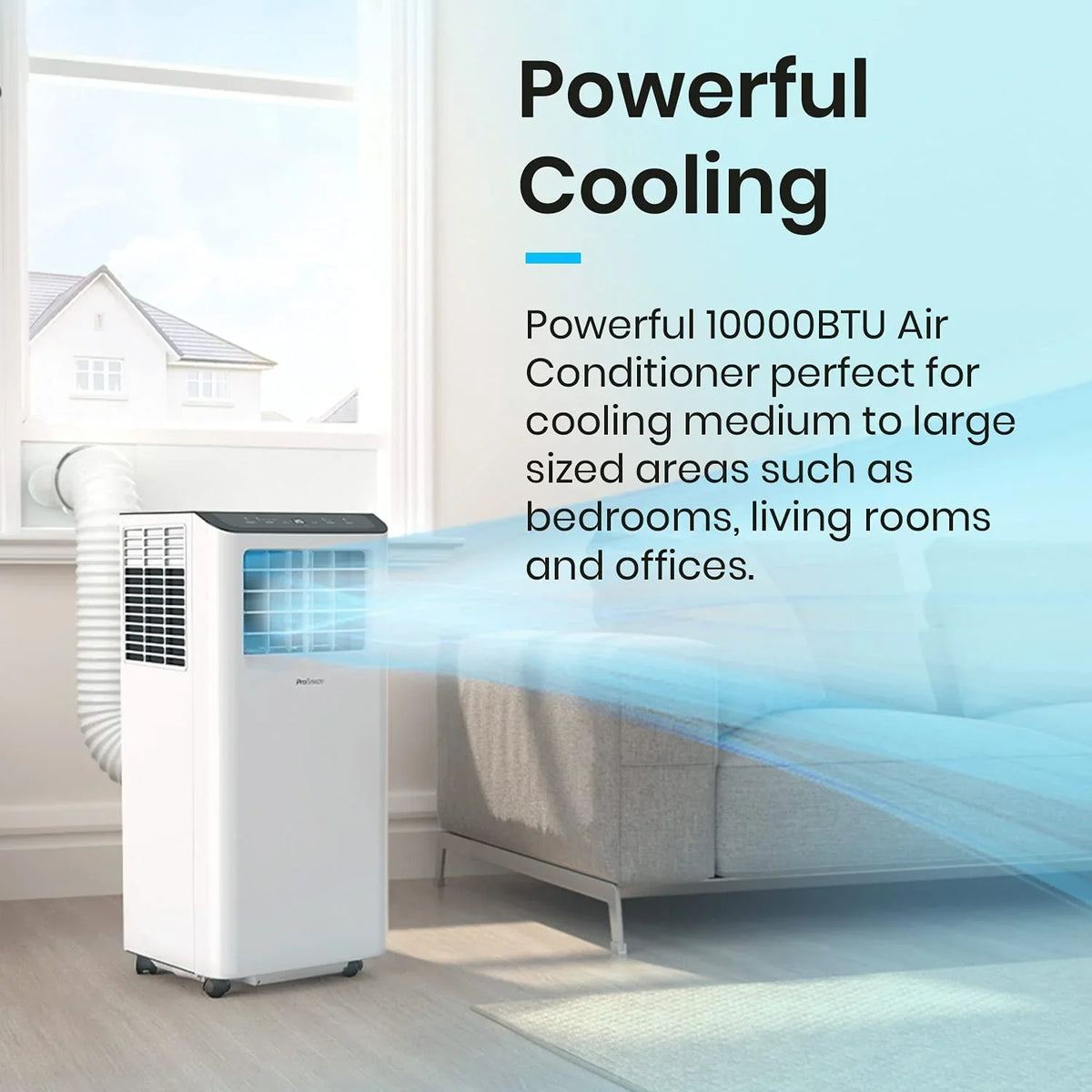 4 in 1 Portable Air Conditioner for Room 10000  450SqFt Air Conditioning Unit, Smart Air Conditioner with Fan, Dehumidifier, Night, Timer, Window Venting Kit, Wifi Portable  Unit