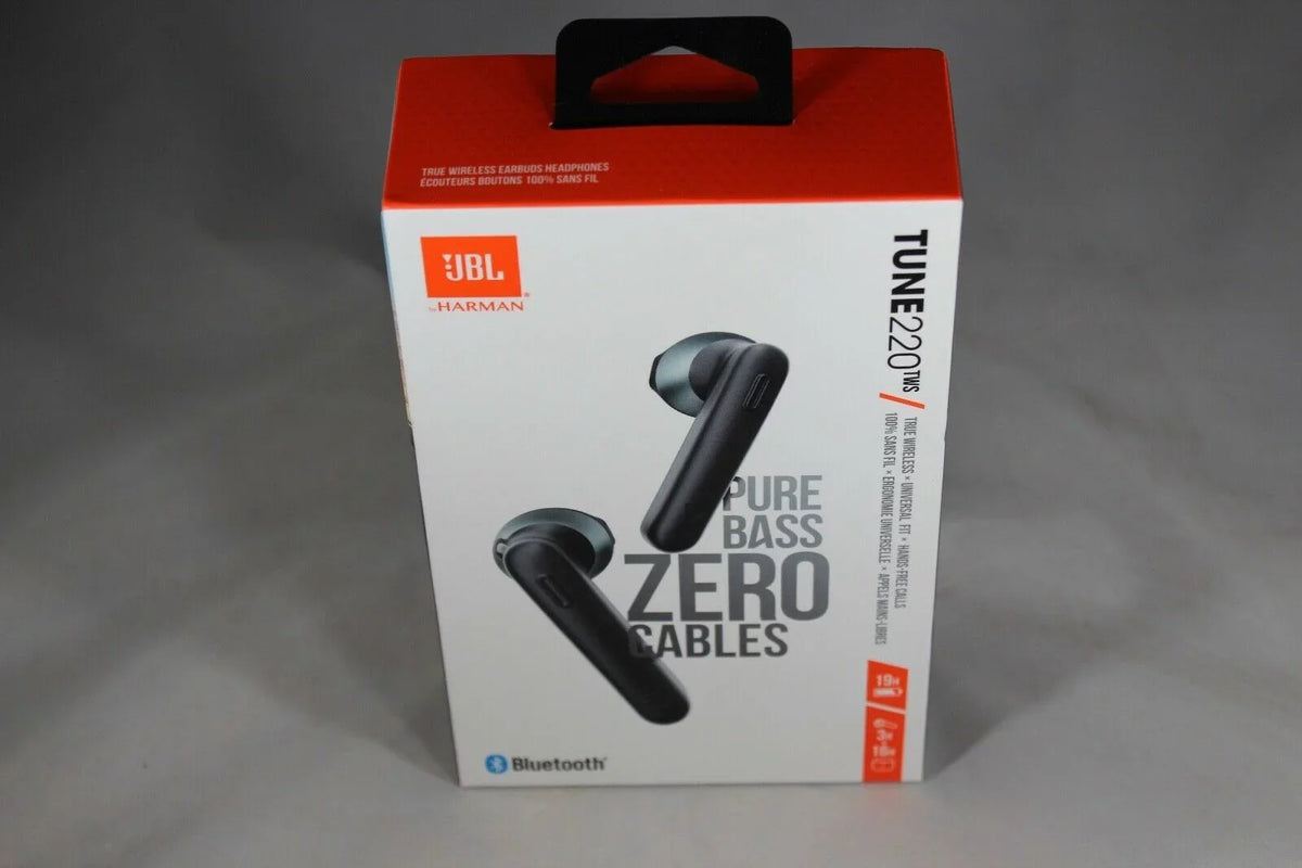 Restored  JBLT220TWSBLKAM  220TWS - True wireless earphones with mic - in-ear - Bluetooth - black (Refurbished)