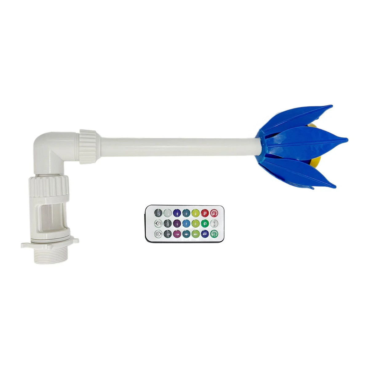 figatia Swimming Pool Flower Fountain with Light Adjustable Sprinkle Lotus Waterfall