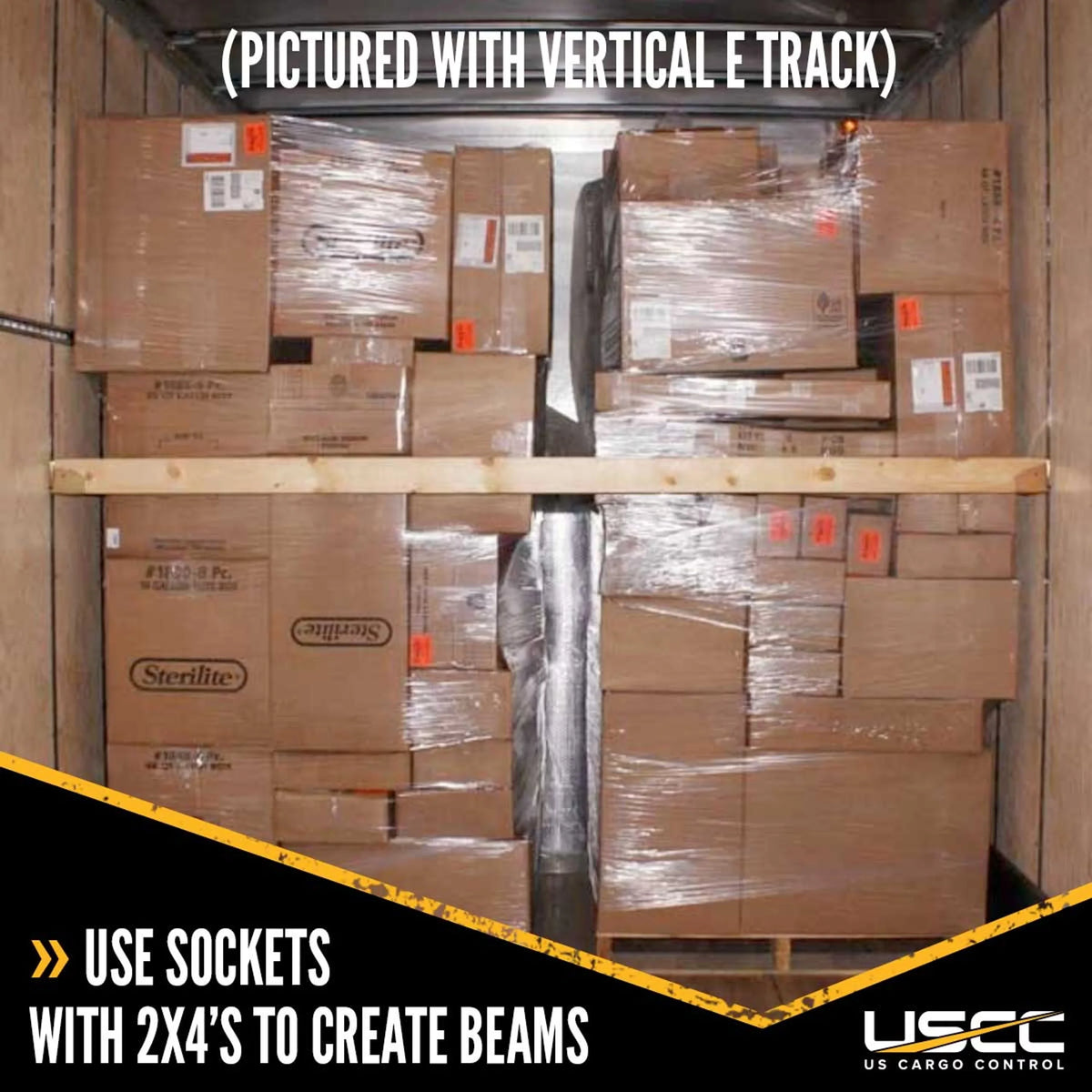 Cargo Control Enclosed Utility Trailer Shelving Kit, Convenient E Track Kit, Includes E Track Rails and Wood End Sockets, Easily Secure Cargo In Your Utility Trailer