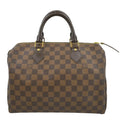 Pre-owned   Speedy 25 Damier Ebene Satchel Bag Brown