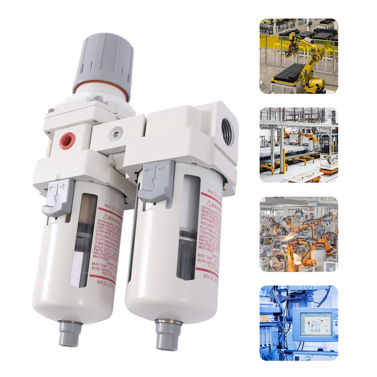 1/2"  Air Pressure Regulator Air Dryer System Filter Water Trap Separator