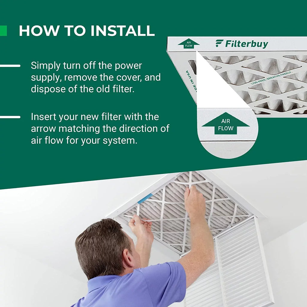 Filterbuy 20x20x4  11 Pleated   Furnace Air Filters (1-Pack)