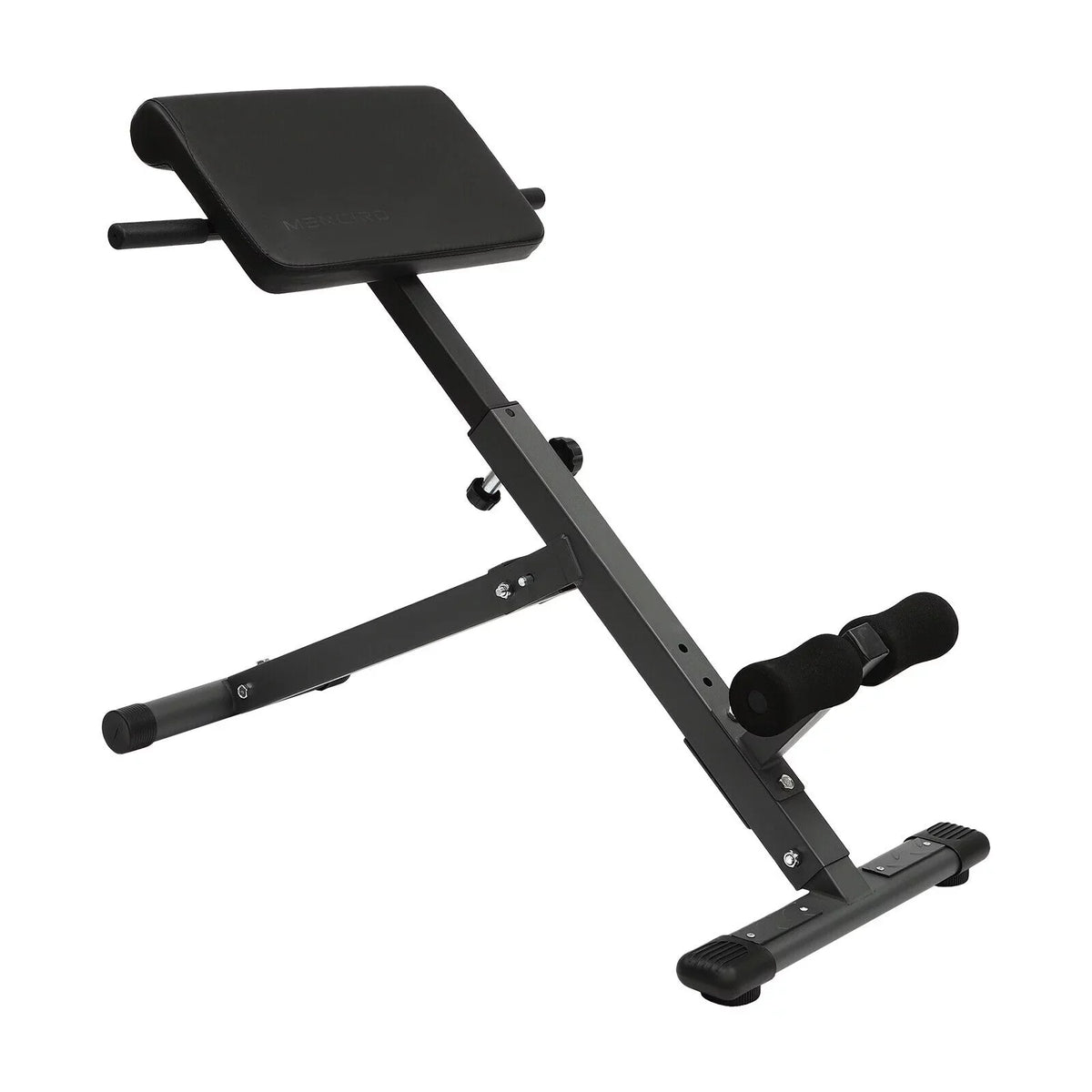 Black Adjustable Roman Chair Workouts Sit up Gym Bench Extension Machine for Home 5-Level 330 lbs