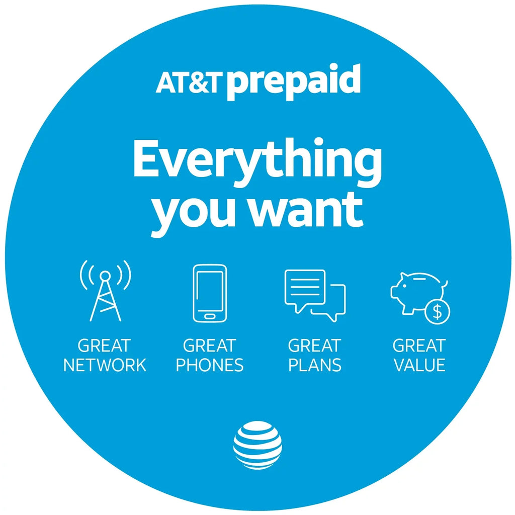 &T Prepaid Alcatel  16GB Prepaid Smartphone, Black