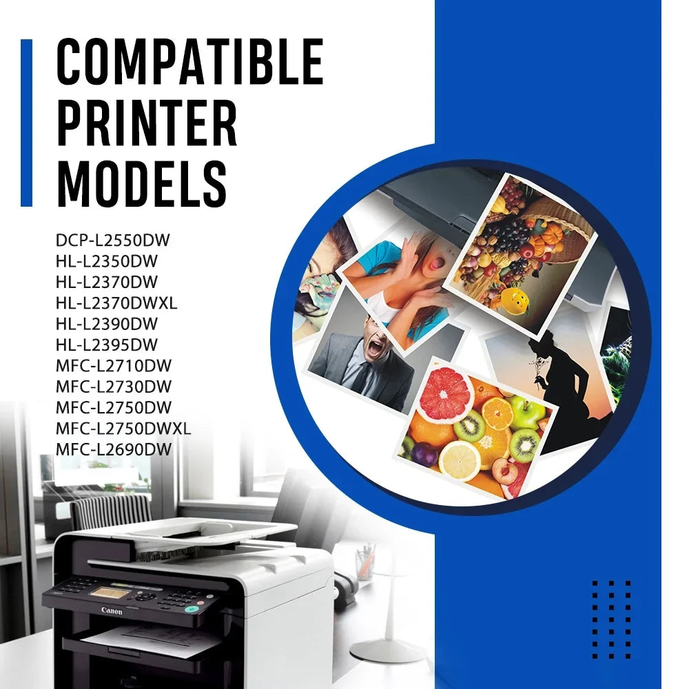 TN760 TN730 Toner Cartridge and DR730 Drum Unit Set Compatible for Brother -L2550DW -L2350DW -L2710DW -L2690DW Printer (2x -760 Toner, 1x -730 Drum Unit )