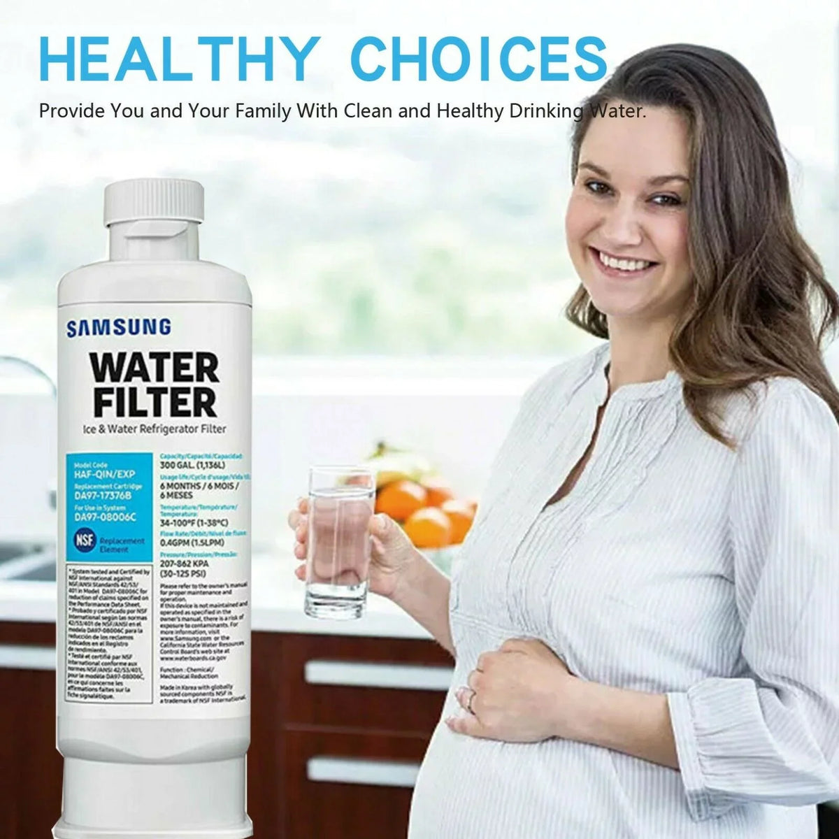 3 pcs DA97-17376B - Refrigerator Water Filter DA97-08006C