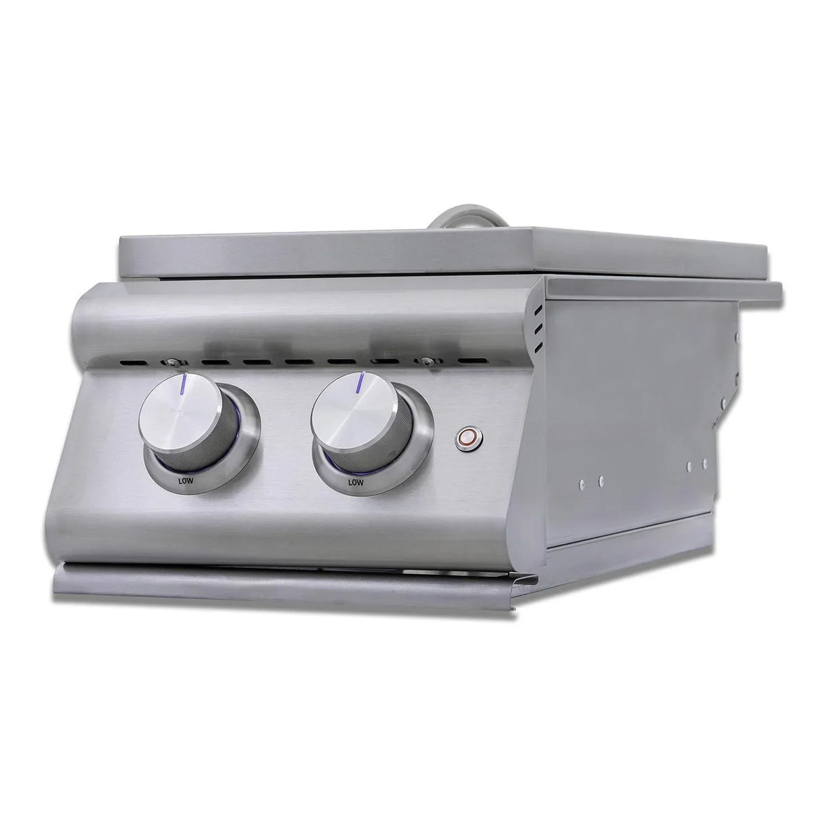Blaze Premium + Natural Gas Stainless Steel Double Side Burner W/ Lid - -SB2-LTE3-