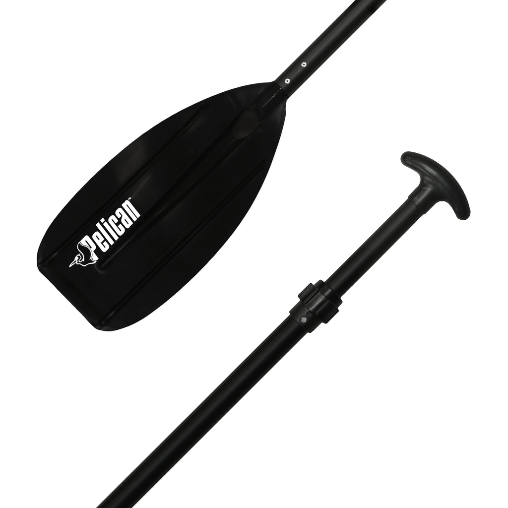 Pelican Adjustable Junior  Paddle - Aluminium - 55 to 70 in – Black