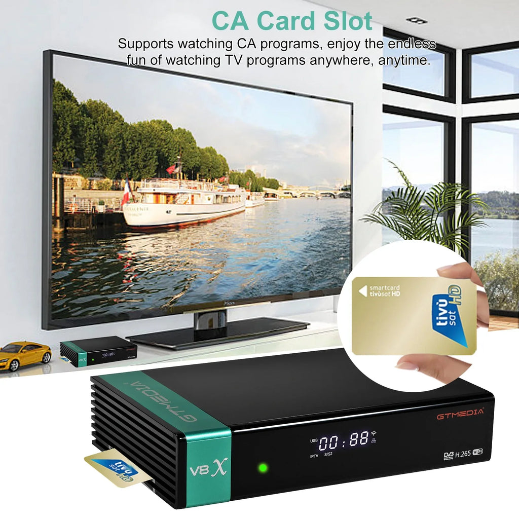 V8X  -S/S2X Signal Receiver, Built-in 2.4G WiFi,  Card Slot