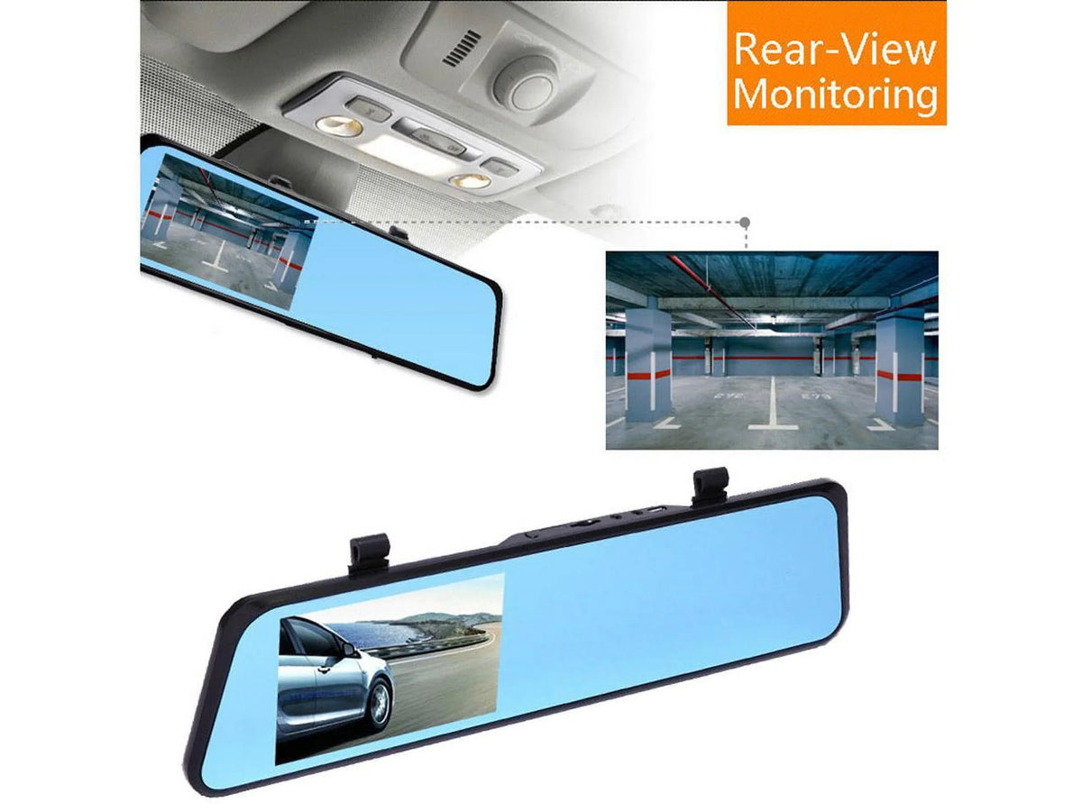 1080P Full  wide 4.3 inch new ultra-thin rearview mirror driving recorder 1200 Mega pixal