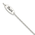 Auriga 925 Sterling Silver Enamel  and Cross Bracelet 7.5inch for Women