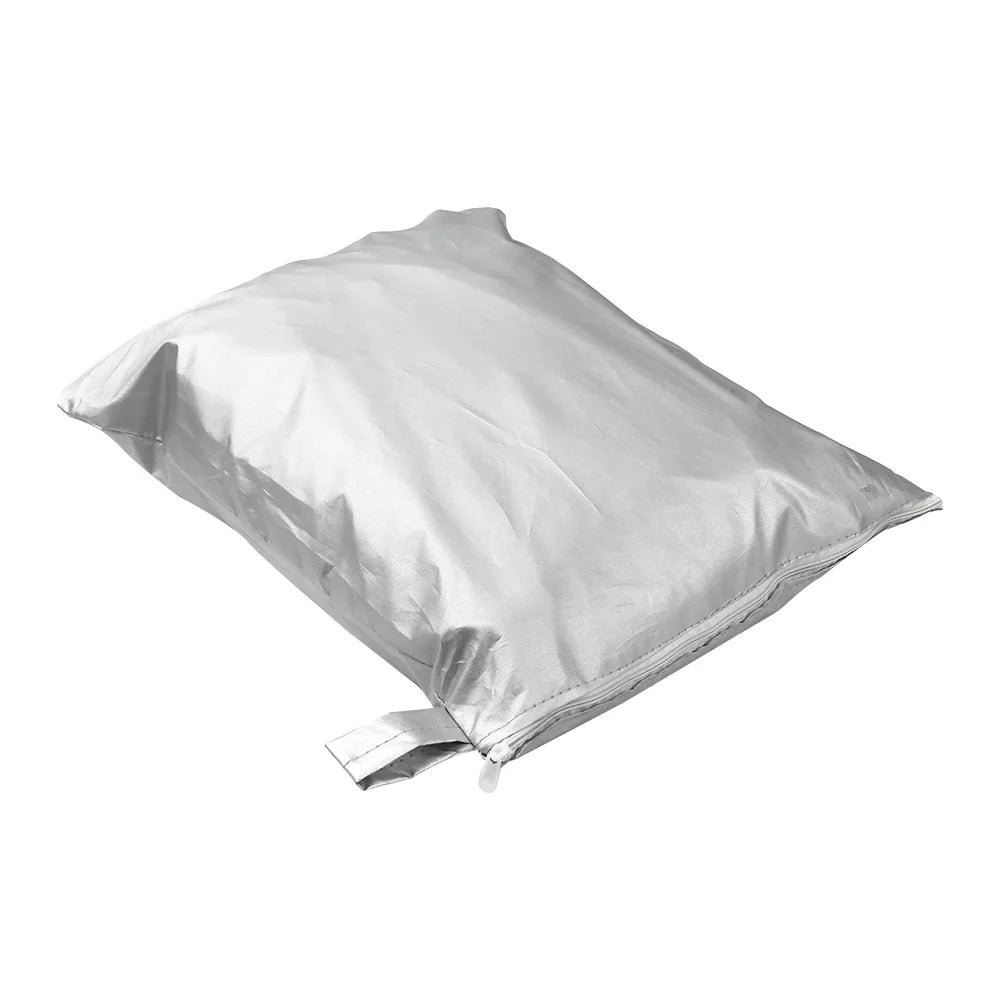 Gecheer Boat Cover Yacht  Protection Waterproof Heavy Duty Silver Reflective 300D Oxford Fabric -smashing Durable and Tear Proof Fits V- - Runabouts and Bass Boats 16-18FT